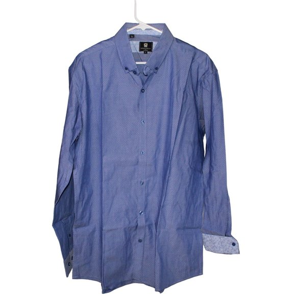 Steel & Jelly Other - Steel & Jelly London Mens XL Flip Cuff Blue Long Sleeve Casual Dress Shirt